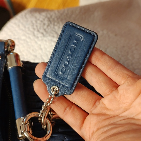 Coach Madison Rhodium (dark blue) gathered leather satchel 2012. EUC. Preloved - Picture 13 of 13